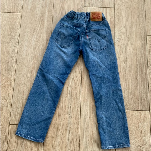 Boys Levis 514 Straight Jeans Sz 10(25x25) Adjustable Waist - Picture 4 of 6